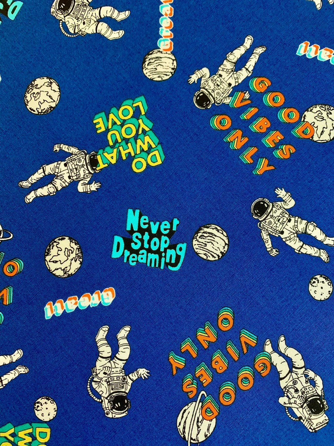 Sevenberry Japanese Fabric - Good Vibes Only, Blue