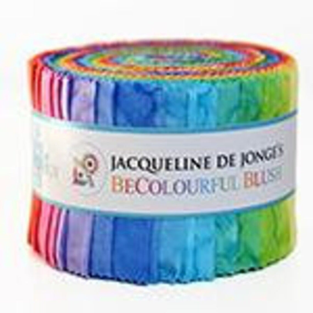 BeColourful Blush Batik 2.5" Fabric Roll - Multi 26pcs