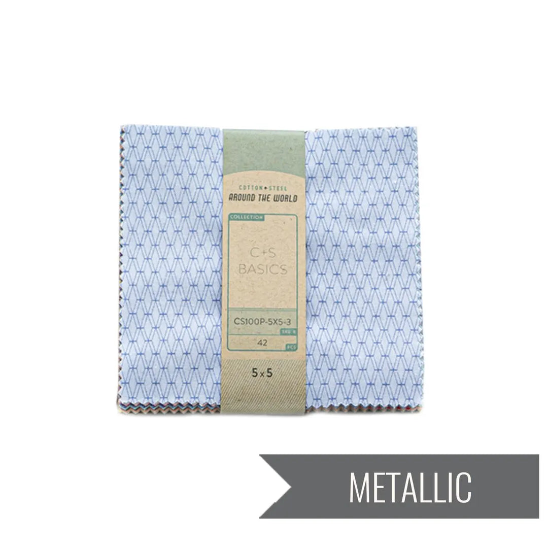 Cotton+Steel Basics 5x5 Fabric Square Pack