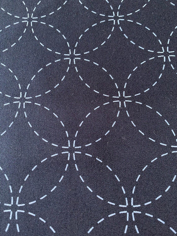Shippou Navy Sashiko Fabric 47" Wide SOLD BY 1/2 YARD Shippou Navy Sashiko Fabric 47" Wide SOLD BY 1/2 YARD