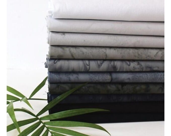 Lava Solids Fat Quarter Bundle, Nightfall, 10pcs Lava Solids Fat Quarter Bundle, Nightfall, 10pcs