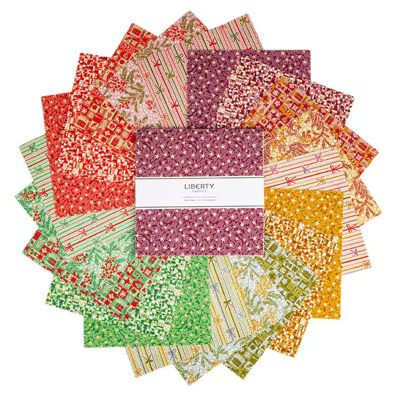 Festive Magic by Liberty Fabrics 10in Fabric Squares, 42pcs