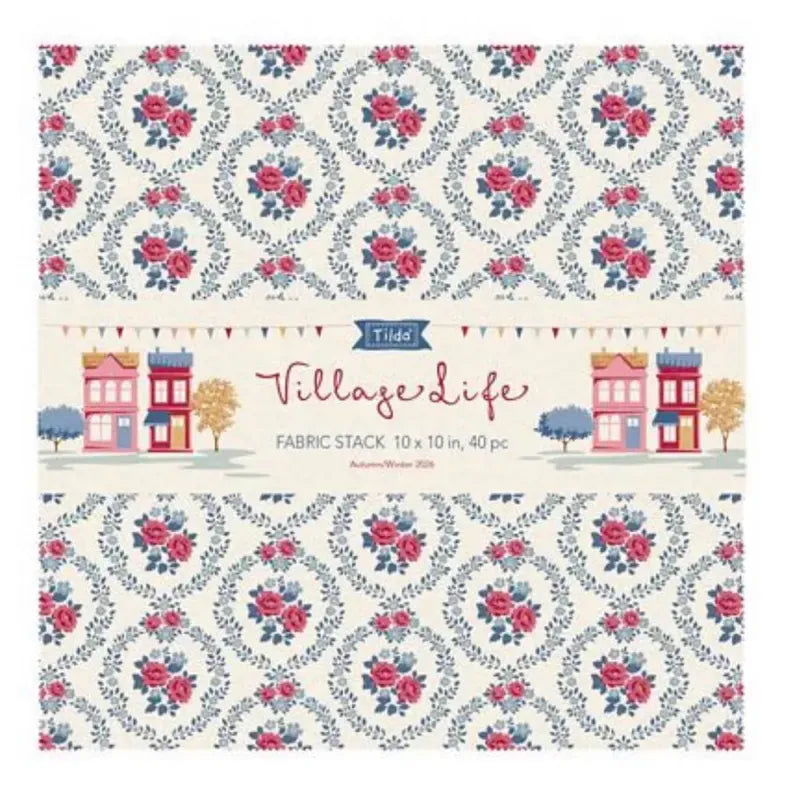 Village Life by Tilda - Fabric Stack, 10" Squares Fabric