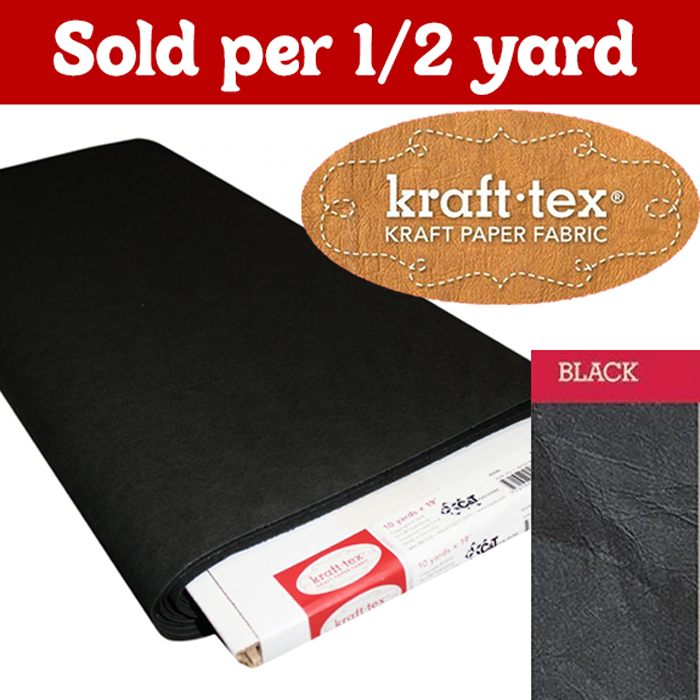 Black Kraft-Tex, sold per 1/2 yd (19 in. wide)