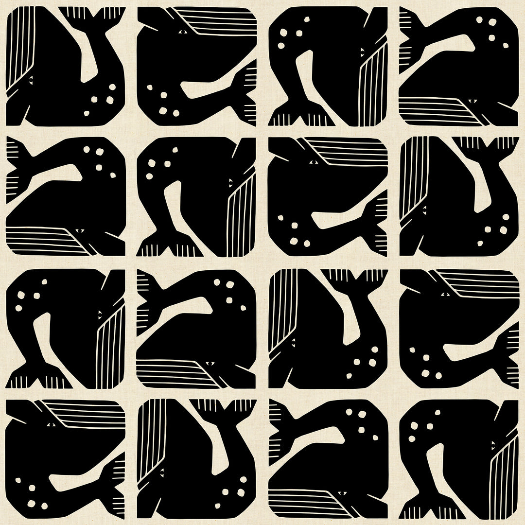 By The Seaside - Grumpy Whale, Black