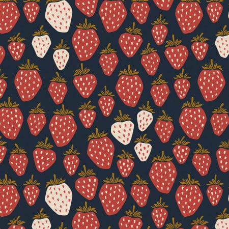 Queen of Berries pattern on starry night background