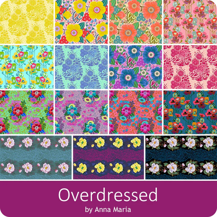 Overdressed by Anna Maria Fat Quarter Fabric Bundle, 15 pcs