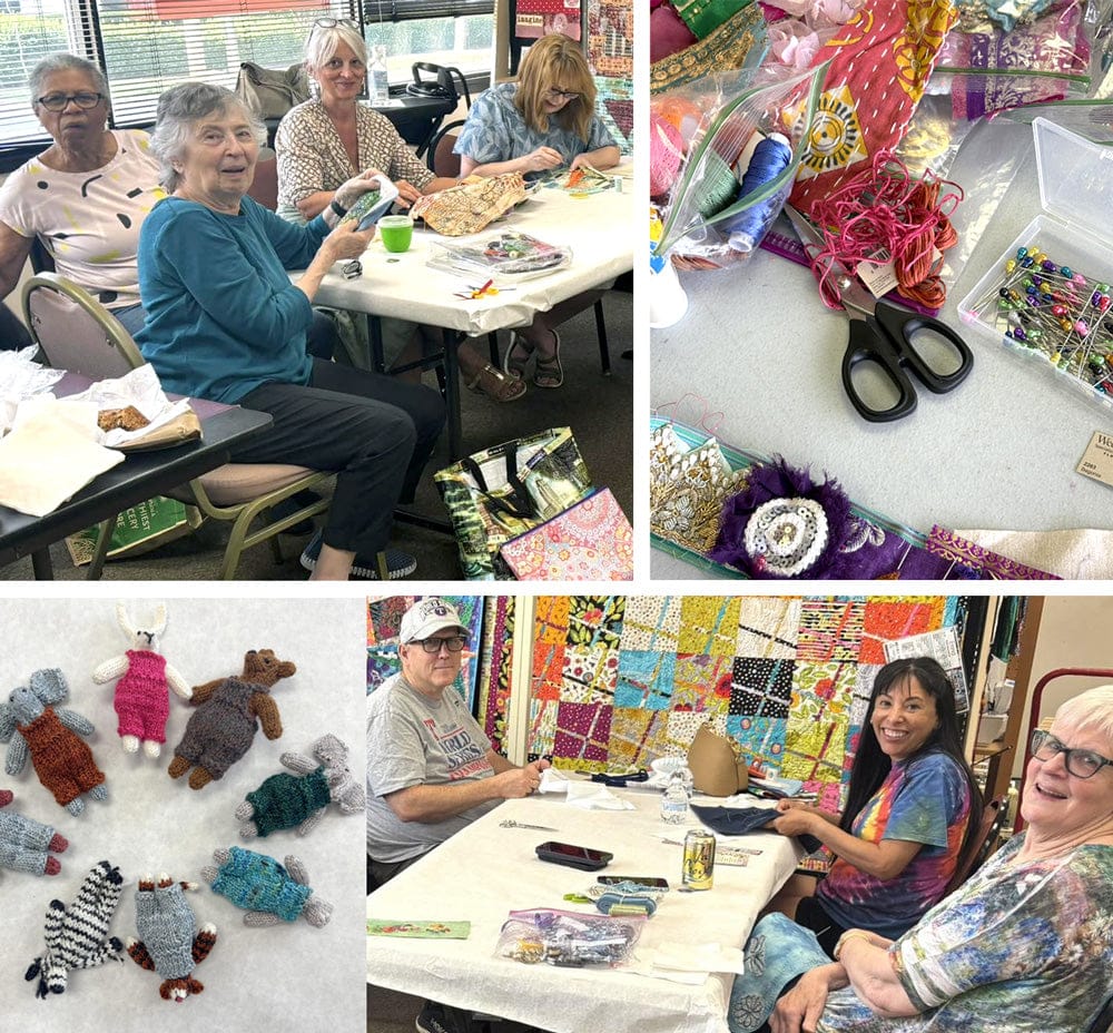 Group of people crafting together