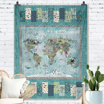 Villa Rosa Paint Chips Quilt Kit with Our World fabrics Villa Rosa Paint Chips Quilt Kit with Our World fabrics