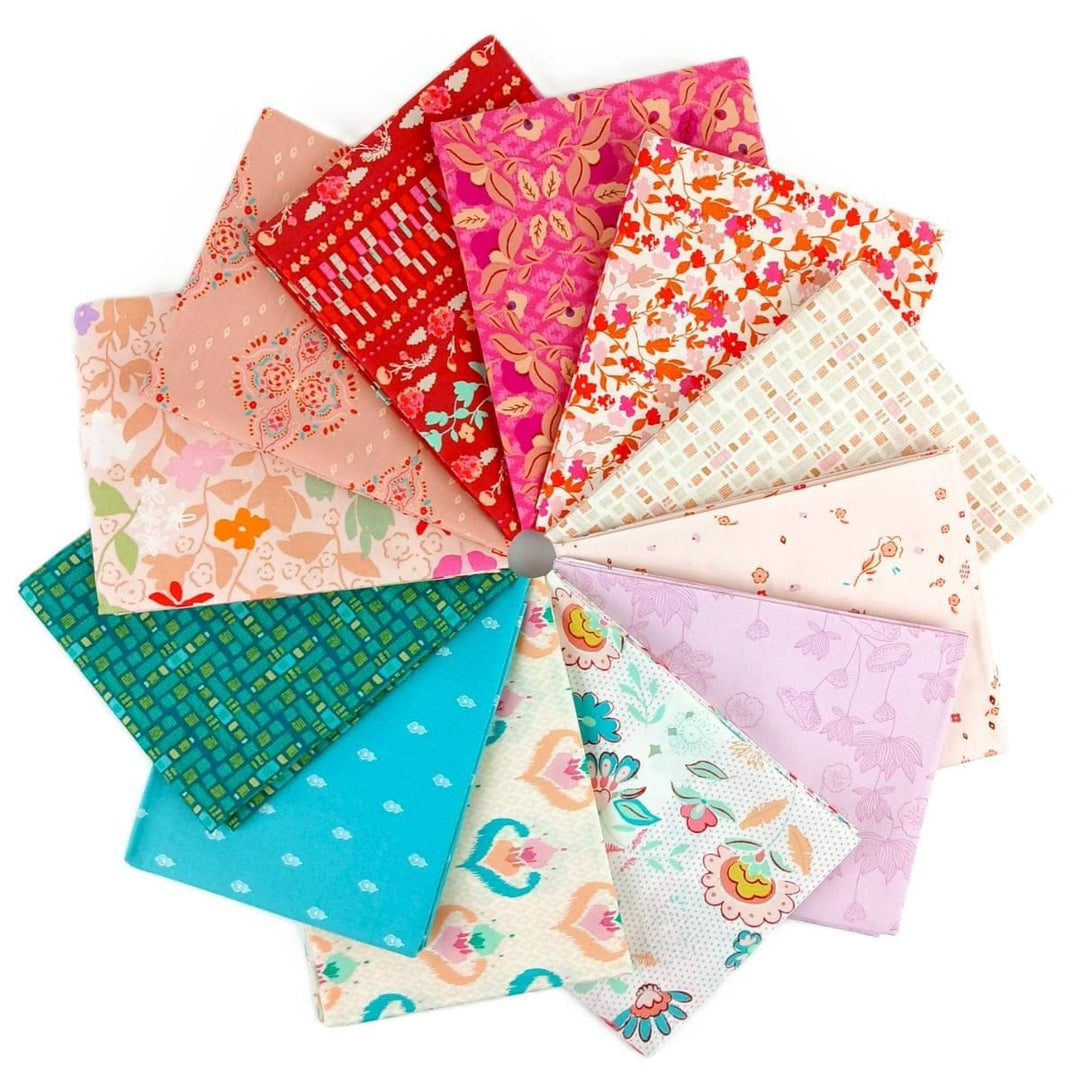 Paradise Garden Fat Quarter Fabric Bundle, 12pcs