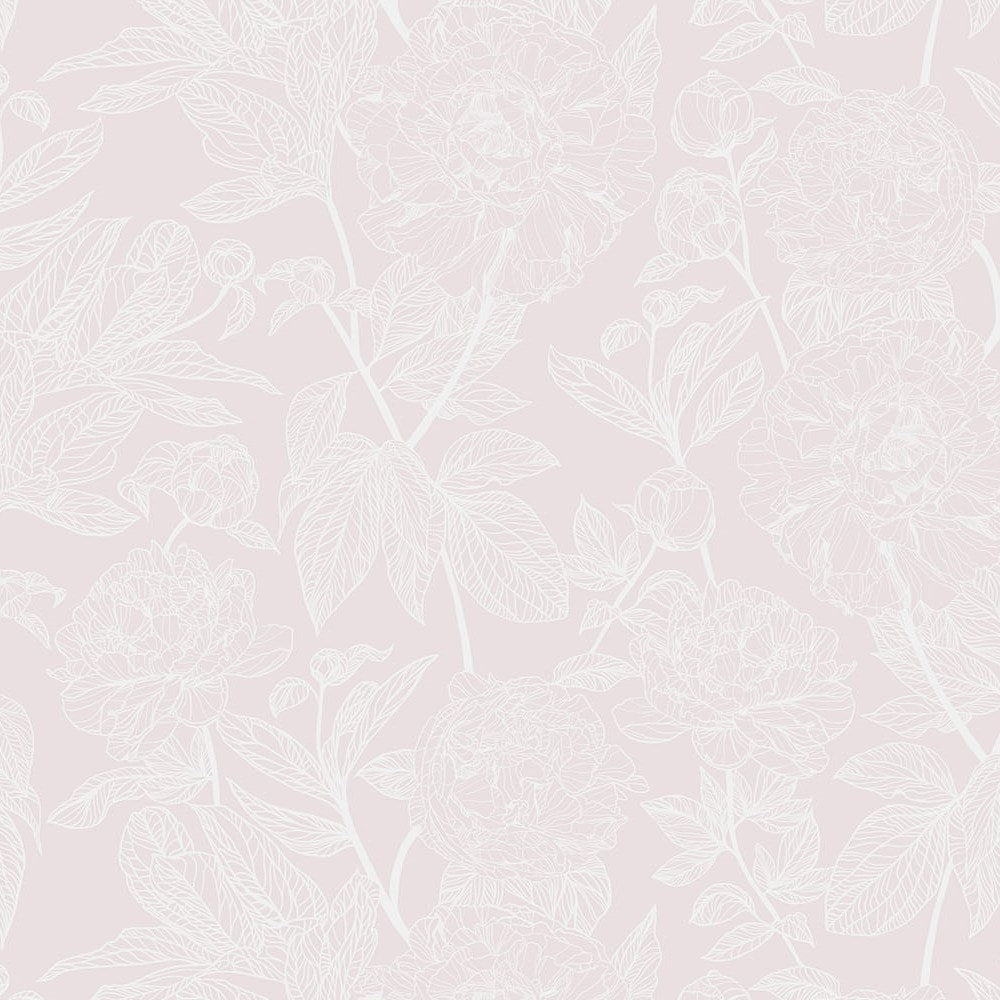 Soft peony floral pattern