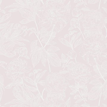 Soft peony floral pattern