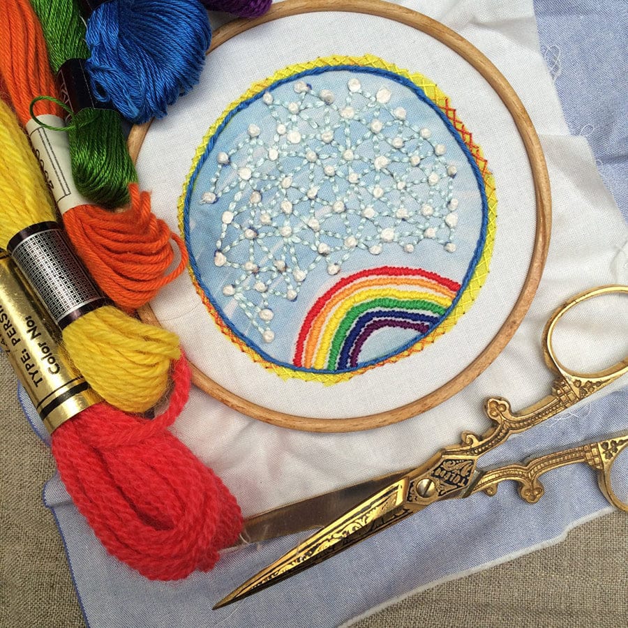 Colorburst! Rainbow Embroidery Pattern by Dropcloth Samplers