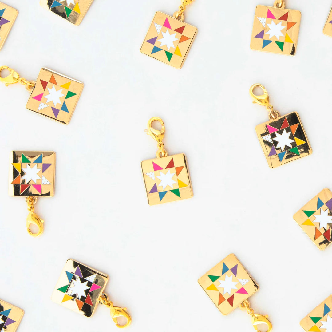 Quilt Star Removable Zipper Charm by Sarah Hearts