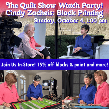 October 4: The Quilt Show with Cindy Zacheis Watch Party October 4: The Quilt Show with Cindy Zacheis Watch Party