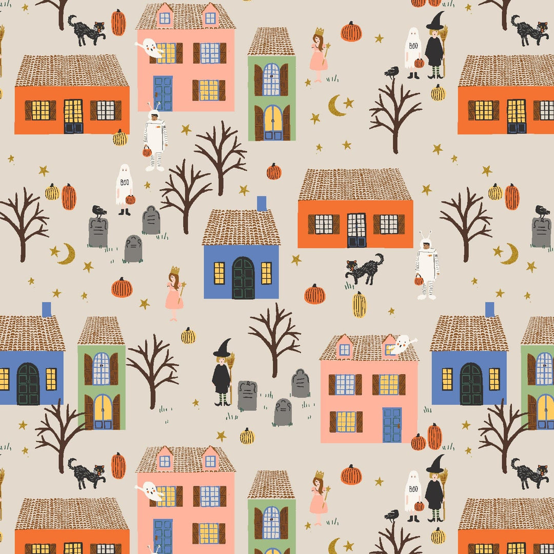 Halloween - Halloween Night, Linen and Metallic Gold Metallic