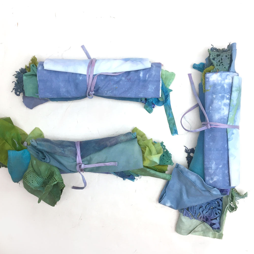 Seaglass Inspiration Pack (hand dyed fabrics & textiles)