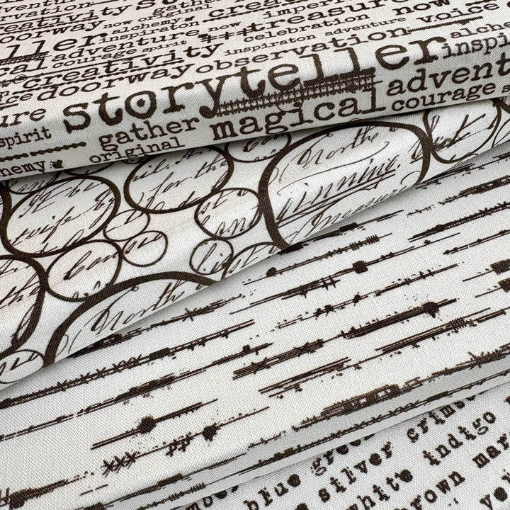 Stamped Fat Quarter Fabric Bundle (9 pcs)