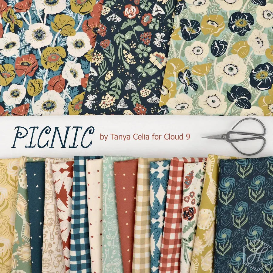 Picnic Fat Quarter Fabric Bundle, 18pcs Picnic Fat Quarter Fabric Bundle, 18pcs