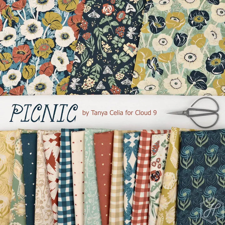 Picnic Fat Quarter Fabric Bundle, 18pcs Picnic Fat Quarter Fabric Bundle, 18pcs