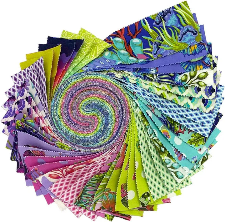 Tula Pink Floral Reef - 2.5" Design Roll, 42pcs