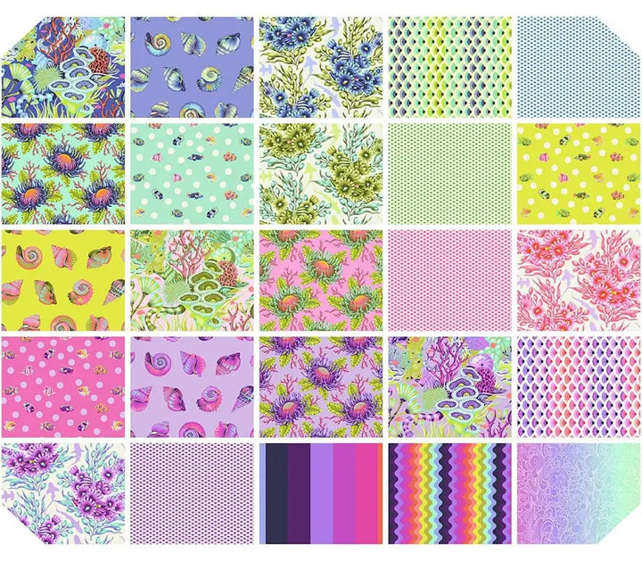 Tula Pink Floral Reef - 2.5" Design Roll, 42pcs