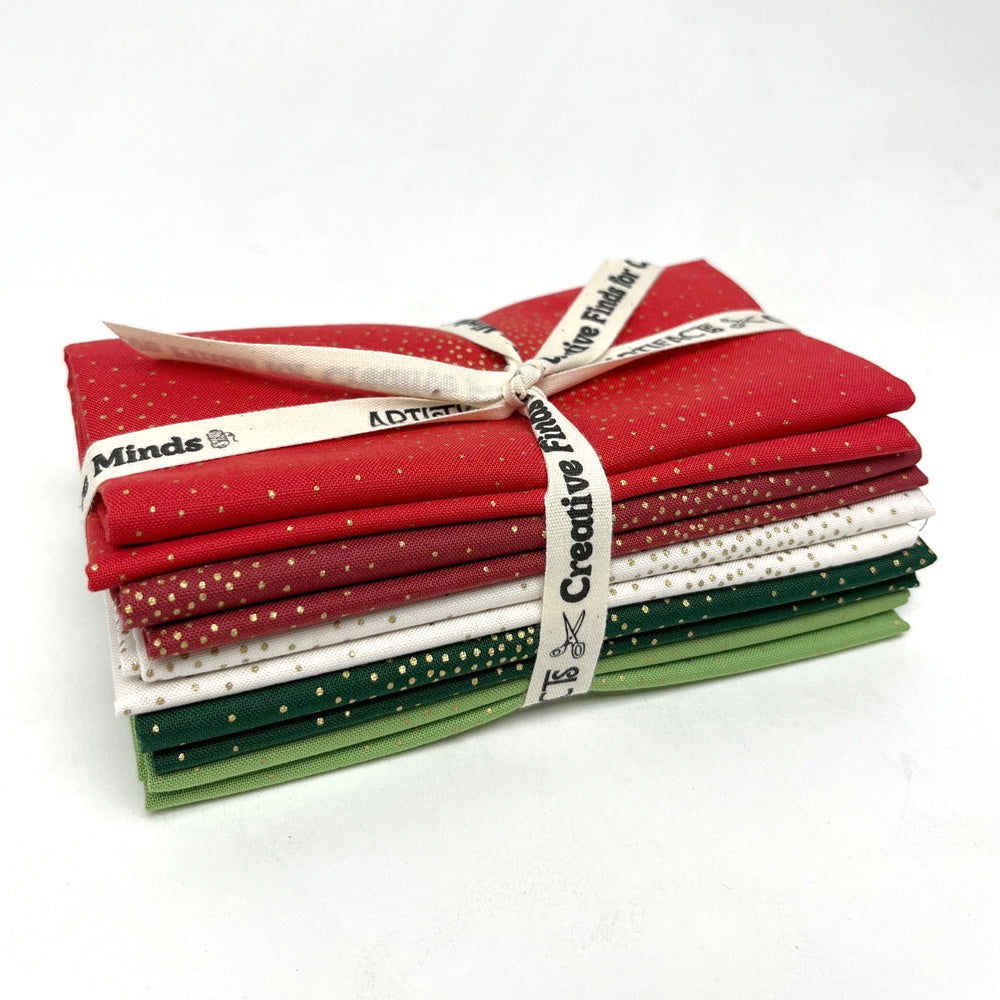 Spritz Metallic by Andover - Fat Quarter Fabric Bundle 5pcs