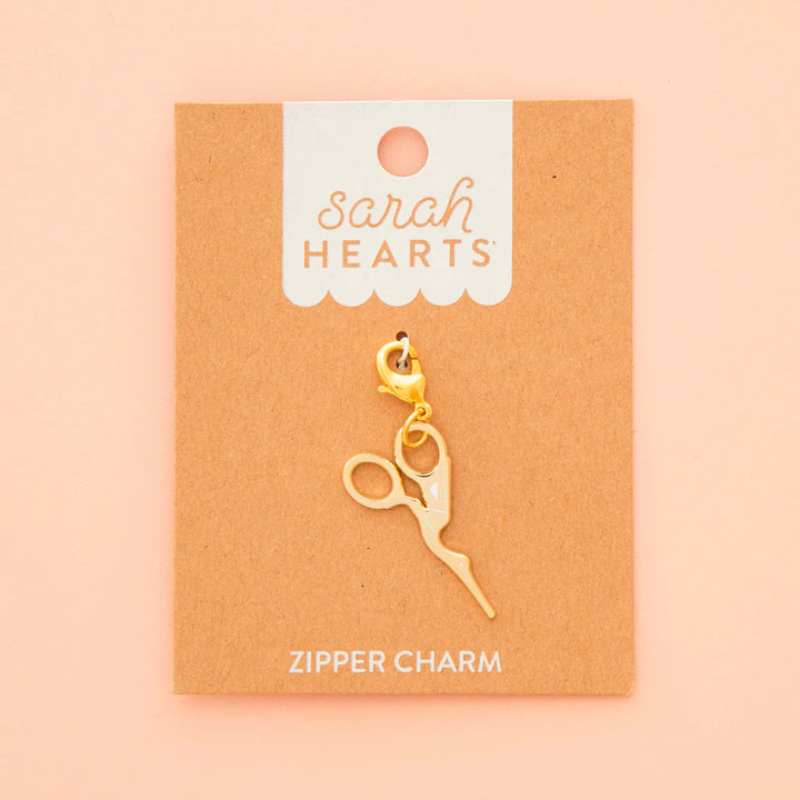 Gold Stork Scissors Removable Zipper Charm by Sarah Hearts