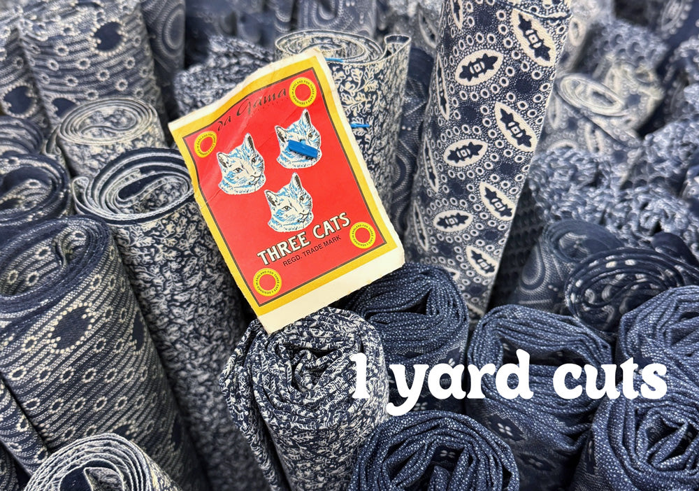 Indigo Shweshwe Fabric, 35 in. x 36 in. cut