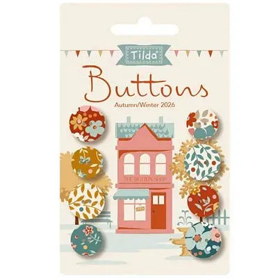 Tilda Village Life Autumn Buttons (14mm) 4 pcs