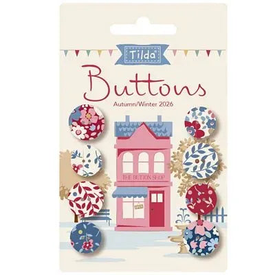 Tilda Village Life Winter Buttons (14mm) 4 pcs