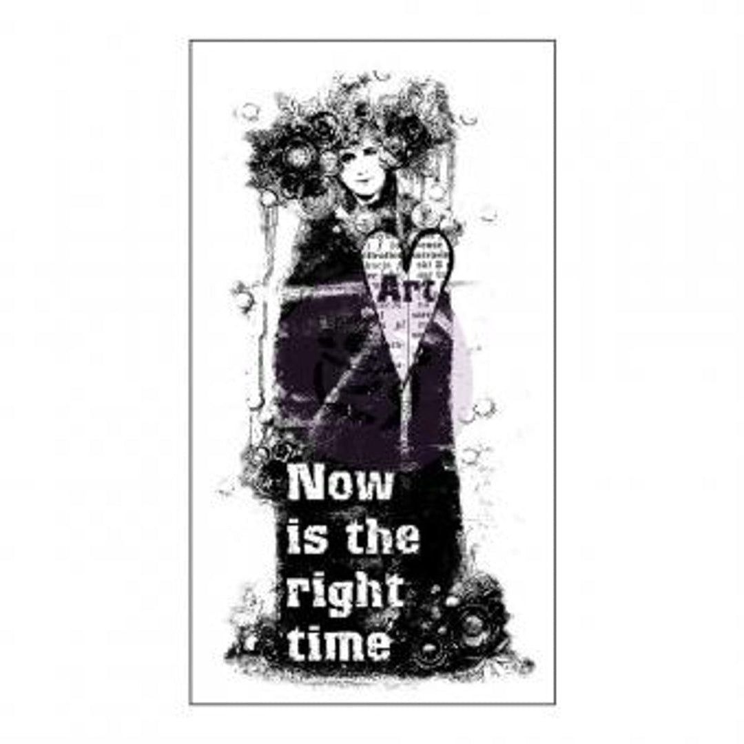 Finnabair Wood Mounted Stamp - Now is the Right Time