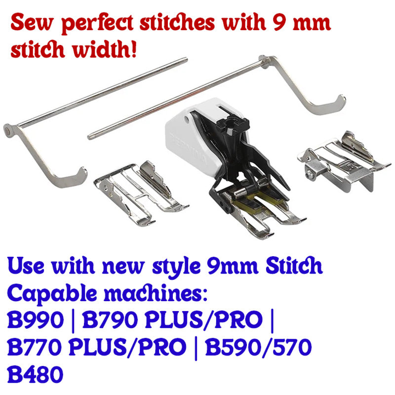 BERNINA Three-Sole Walking Foot with Seam Guide #50W 9mm