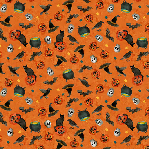 Emerald Hollow by Sue Zipkin - Halloween Toss, Orange