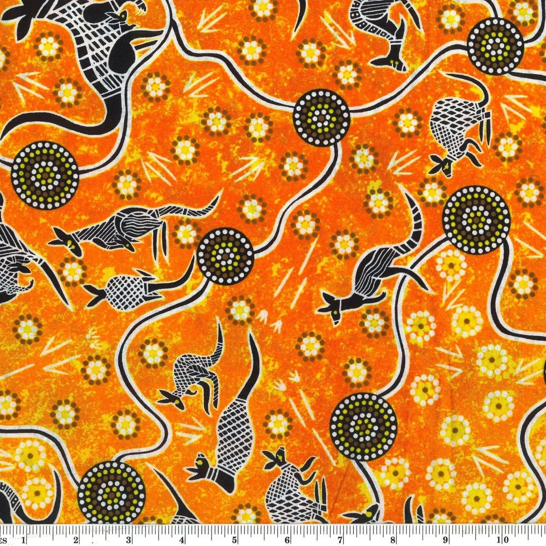 Kangaroo Dreaming 2 - Orange by G.I. Waitairie