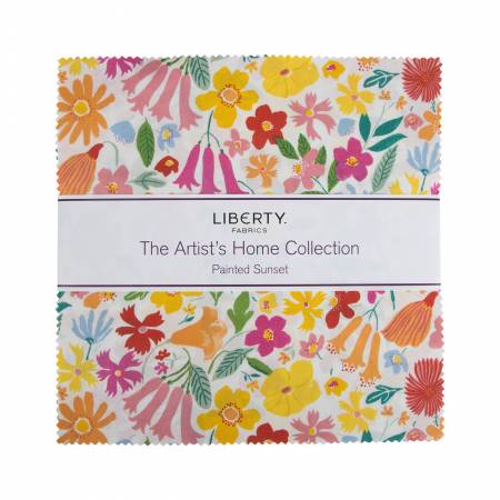 Liberty Artist's Home Painted Sunset, 10 inch squares