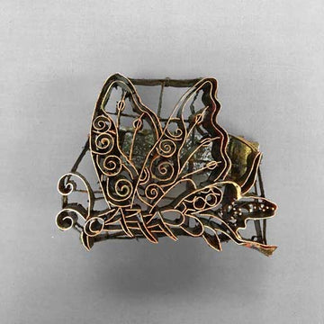 Butterfly (side view) Handmade Indonesian Copper Tjap