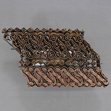 Traditional Handmade Copper Tjap Parang Pattern