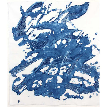Blue Abstract Batik Panel, small