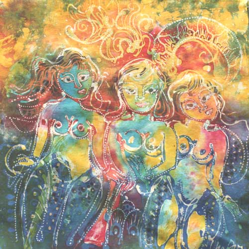 Hari Agung Batik Panel, 3 Women (Mini)