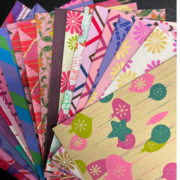 Small Pink/Purple Indian Cotton Rag Paper Variety Pack