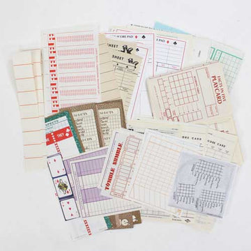 Scorecards vintage paper collage pack