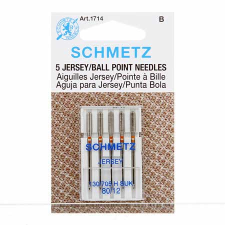 Schmetz 80/12 Jersey/Ballpoint Needles (5 pk)