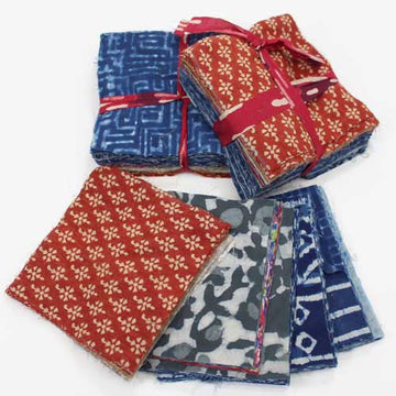 Handmade Fabrics from India, 5 in. Squares