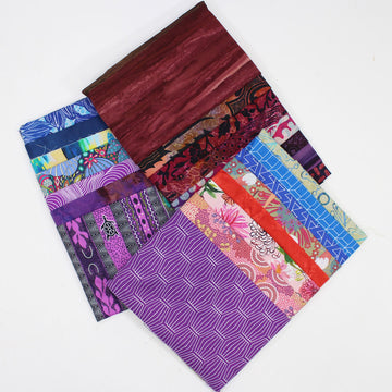 2 Yard Fabric Pack, Assorted Purple Cottons