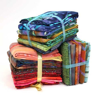 4 Yard Surprise Batik Bundle, Prewashed Colored fabrics