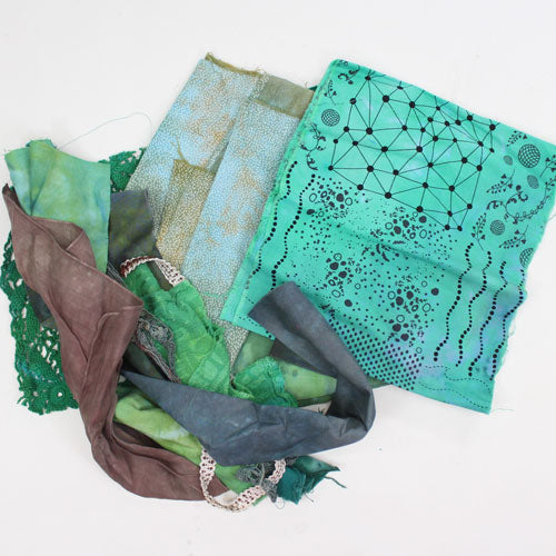Greenery Inspiration Pack (hand dyed fabrics & textiles)