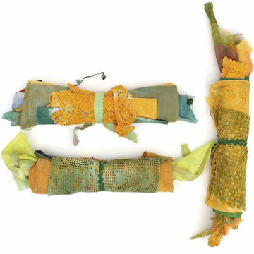 Lemon and Leaves Inspiration Pack (hand dyed fabrics & textiles)