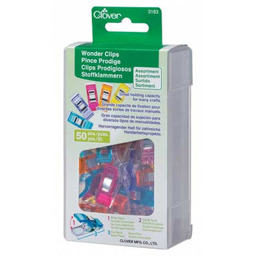 Clover Wonder Clips, Assorted colors, 50 count