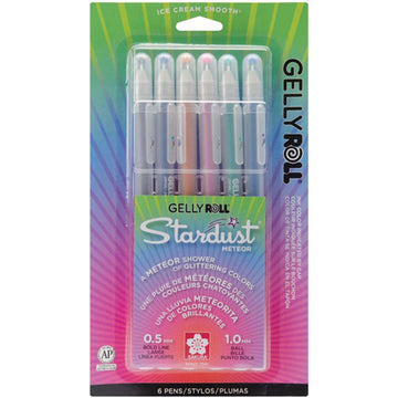 Gelly Roll Stardust Pens, Meteor 6/pk